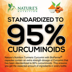 Vegan, Non-GMO turmeric curcumin bottle bottled in USA