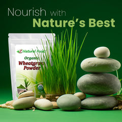 Vegan, non-GMO wheatgrass powder bottles