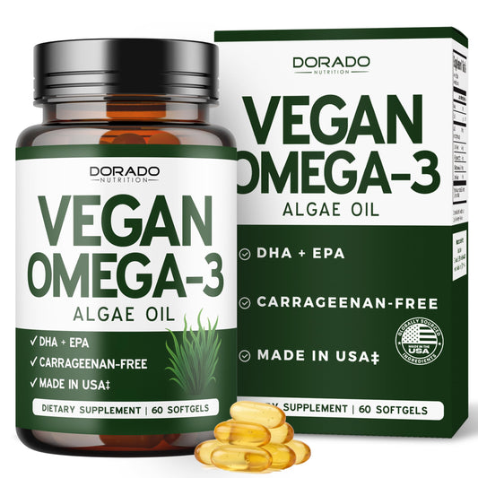 Vegan Omega-3 Algae Oil softgels bottle