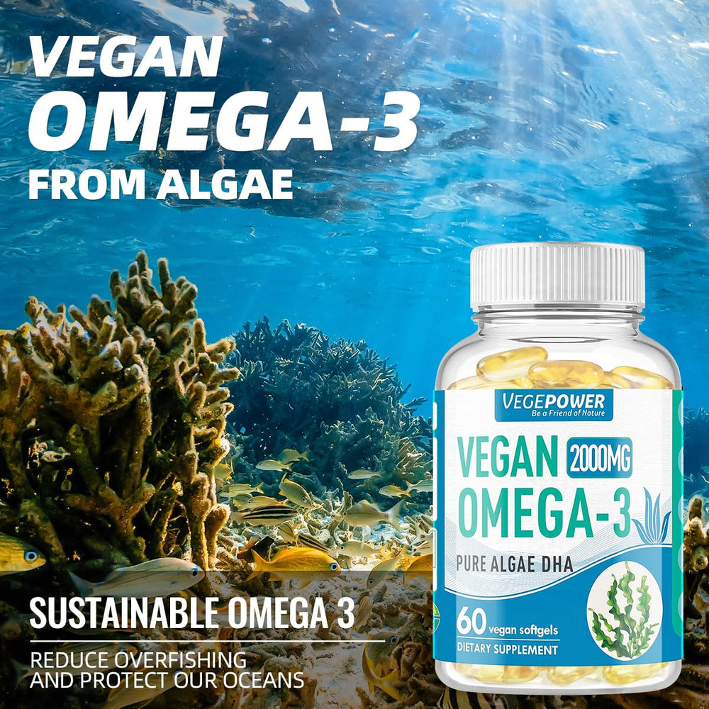 Sustainably sourced algae oil illustration