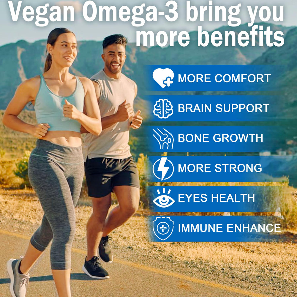 Ingredients panel showing algae Omega-3 with D3 and K2