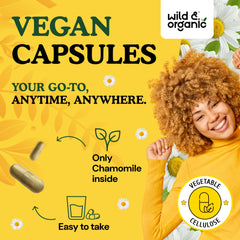 Plant-based vegan formula ingredients for chamomile capsules