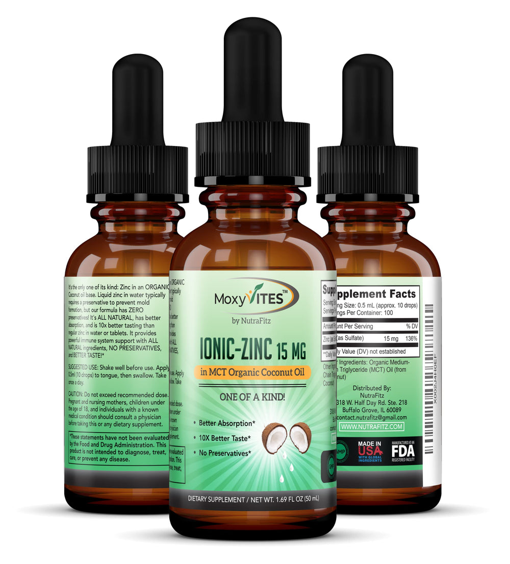 Vegan zinc supplement label with no preservatives