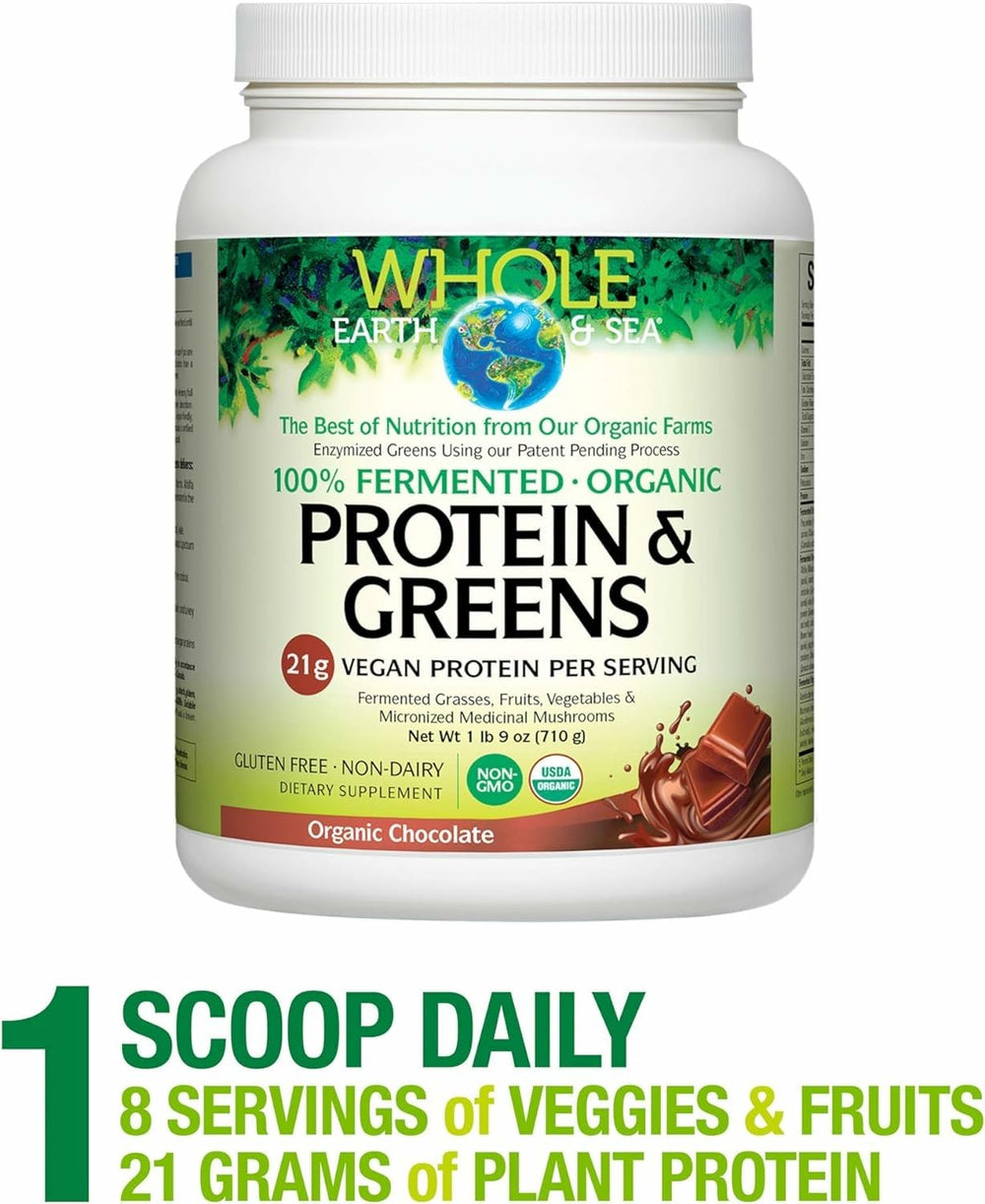 Illustration of vegan protein and greens ingredients