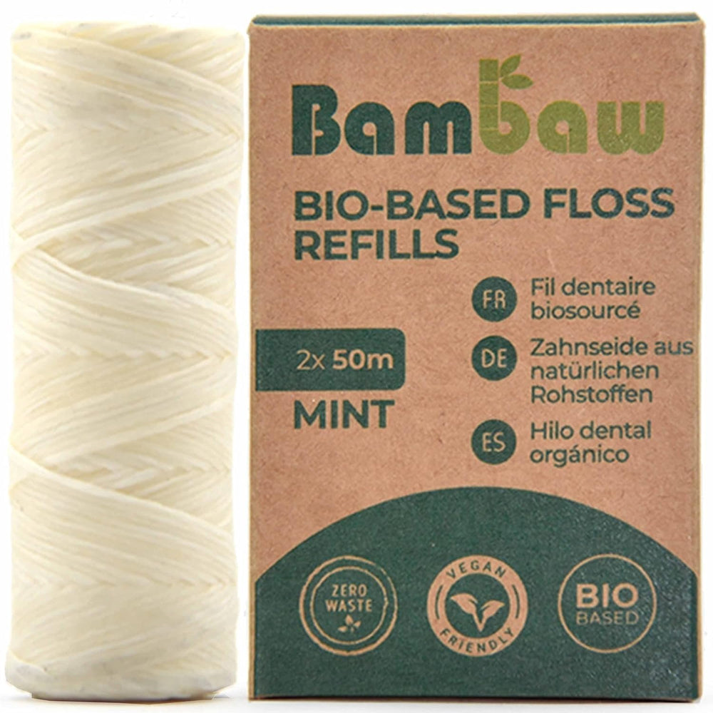 Stainless steel reusable floss dispenser for zero waste