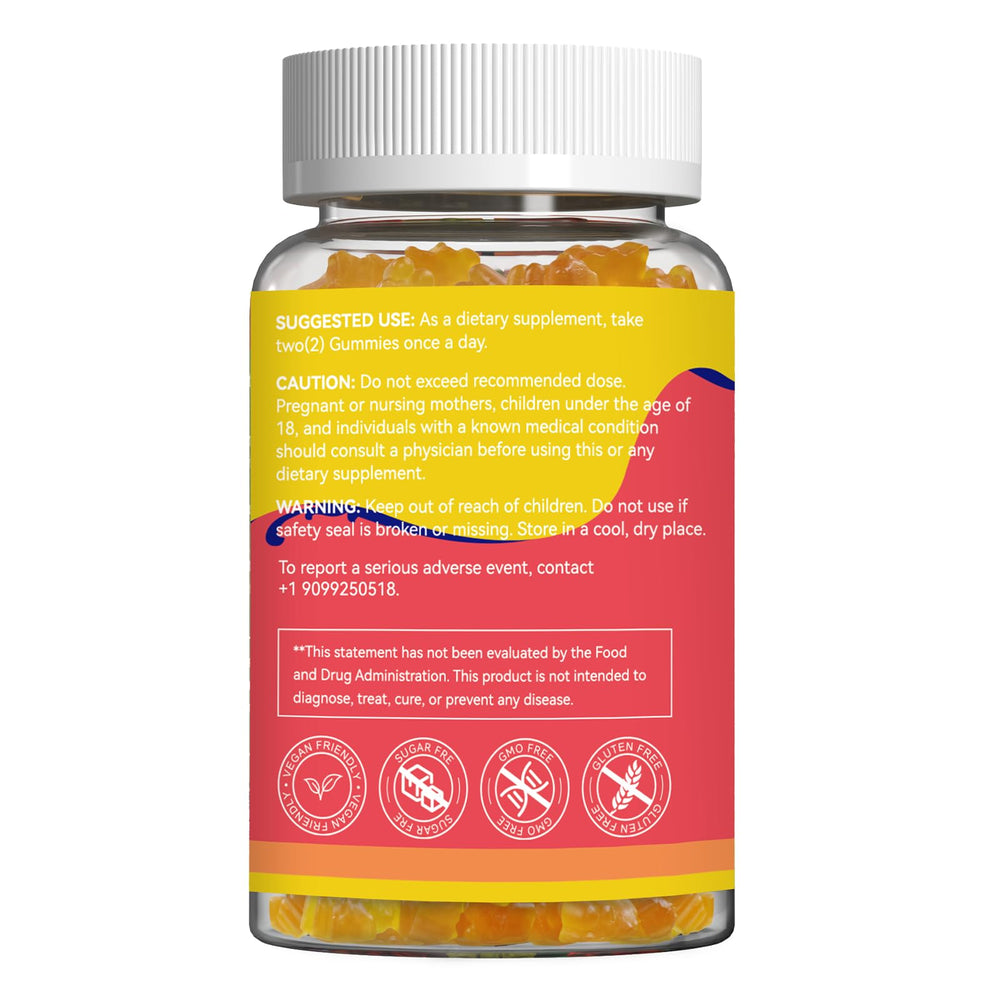Sugar-free vegan mullein gummies with mango flavor