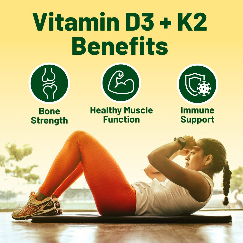 Close-up of label: Vegan D3 K2 4000IU bottle