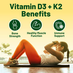 Close-up of label: Vegan D3 K2 4000IU bottle