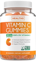 Hero shot of vegan vitamin C gummies for adults in orange flavor