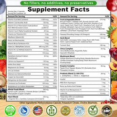 Product label highlighting vegan, non-GMO, iron-free features