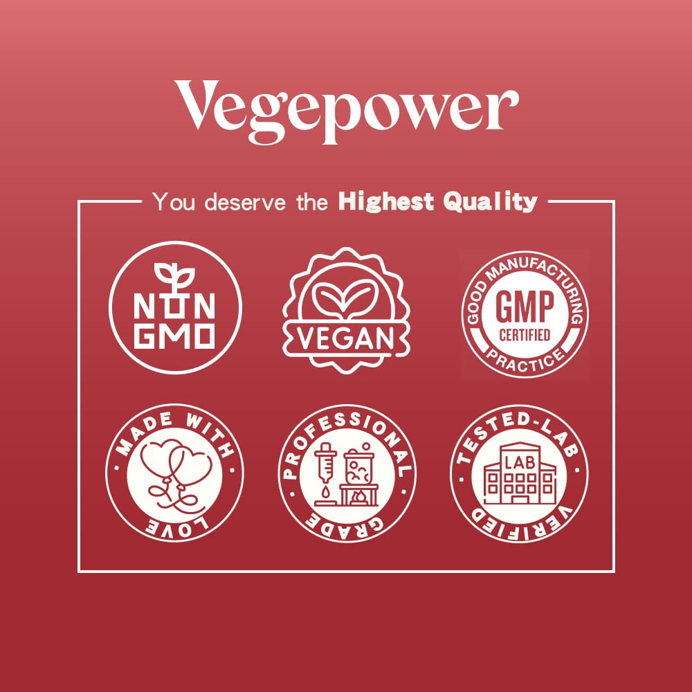 Ingredients panel for Vegepower Iron Gummies Strawberry 90-count