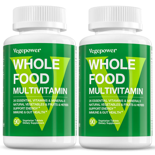 VEGEPOWER Vegan Whole Food Multivitamin bottle for men and women