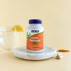 Vegetarian/Vegan dietary supplement label for Liver Refresh
