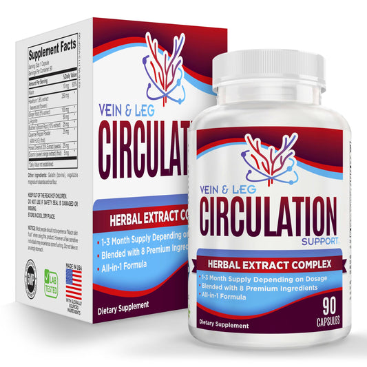 Vein & Leg Circulation Supplement bottle label