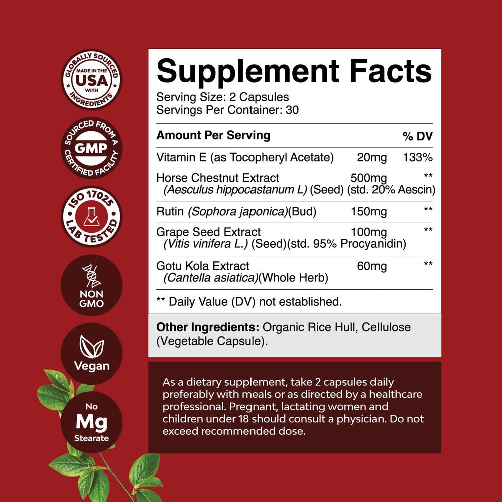 Active ingredients: horse chestnut and flavonoids