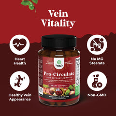 Vitamin E, Gotu Kola, Rutin, and Grapeseed extract illustration
