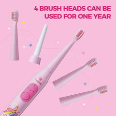 2-minute timer display on Vekkia kids toothbrush