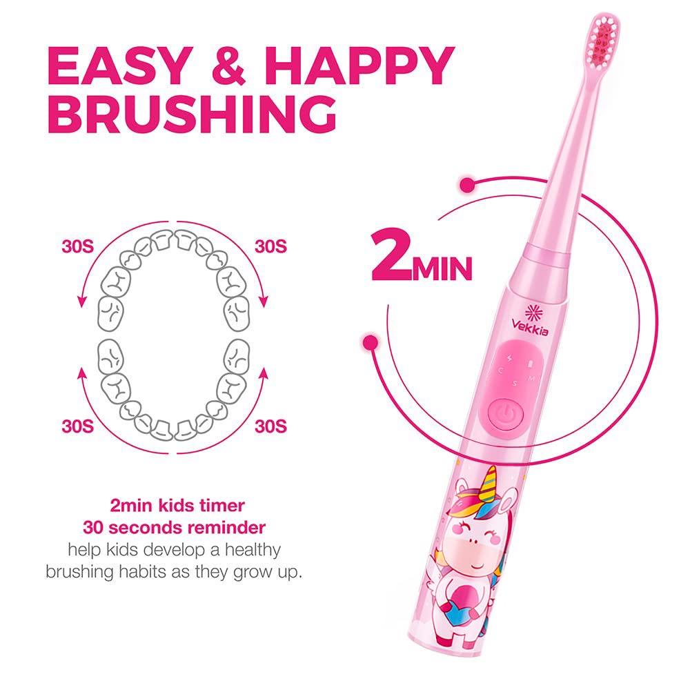 Compact small brush head designed for children's mouths