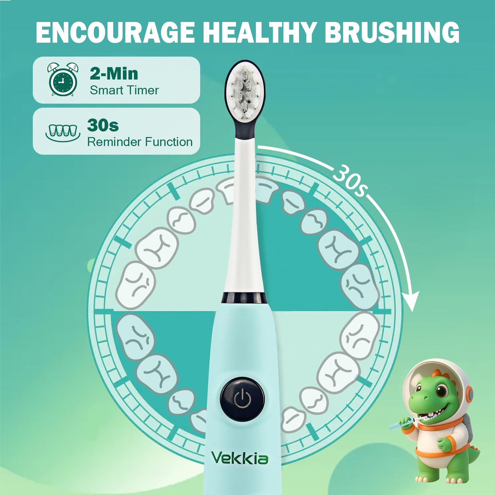 2-minute timer with 30-second zone reminders visual on handle