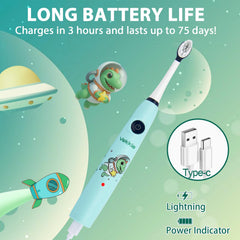IPX8 waterproof rating indicator on toothbrush