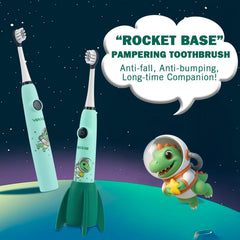 Long battery life and charging dock for kids toothbrush