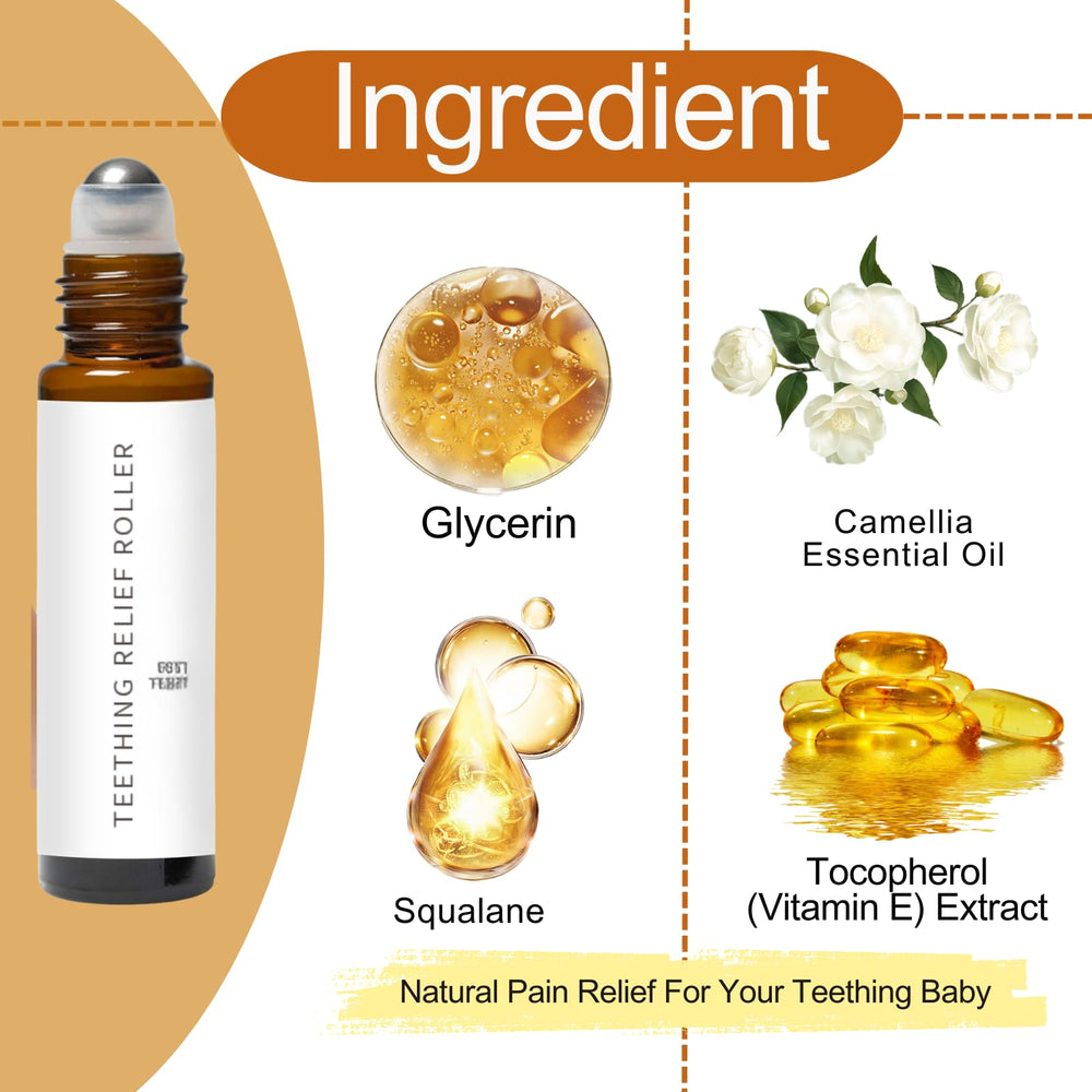 Ingredients label showing chamomile and rose oil