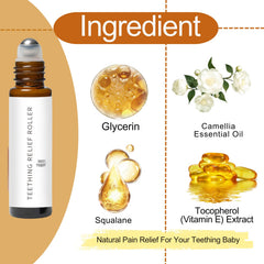 Ingredients label showing chamomile and rose oil