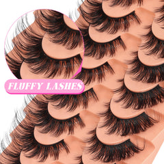 Veleasha black cotton band lashes offer reusable, comfortable wear.