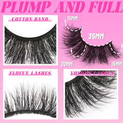 Veleasha Fluffy Lashes D Curl band close-up for easy application.