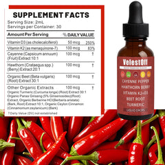 Velestoff Cayenne Pepper Drops bottle side view