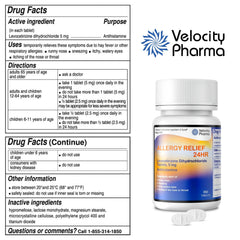 Tablettes Velocity Pharma USP sur plaque facilitant la vérification rapide.