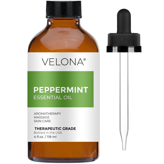 Velona Peppermint Essential Oil 4 Fl Oz bottle
