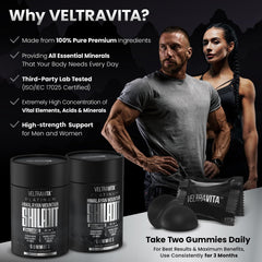 Vegan, sugar-free VeltraVita packaging close-up
