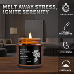 Velvet wood incense scented candle