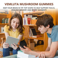 Customer enjoying Vemluta mushroom gummies