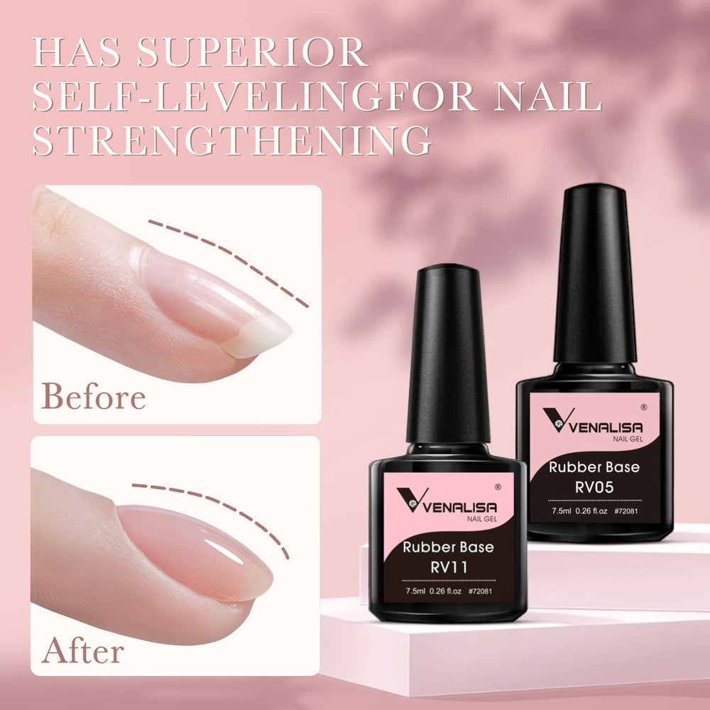 Venalisa sheer pink gel polish adds subtle glossy color