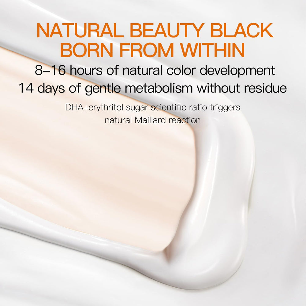 Close-up of Venrock Self Tanner lotion texture in a creamy consistency