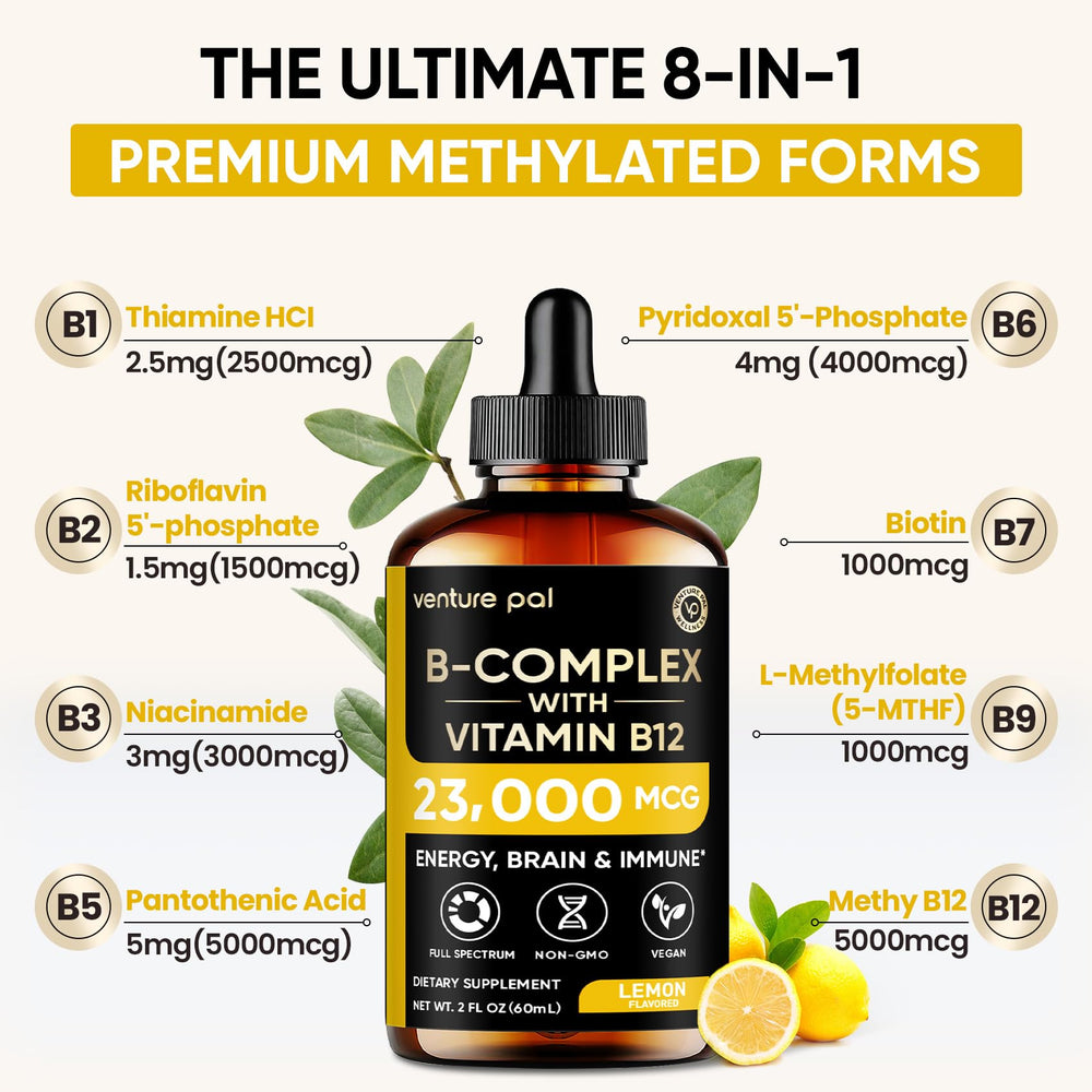 Nutritional facts label for B complex