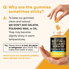 60-count bottle of Venture Pal Biotin Gummies