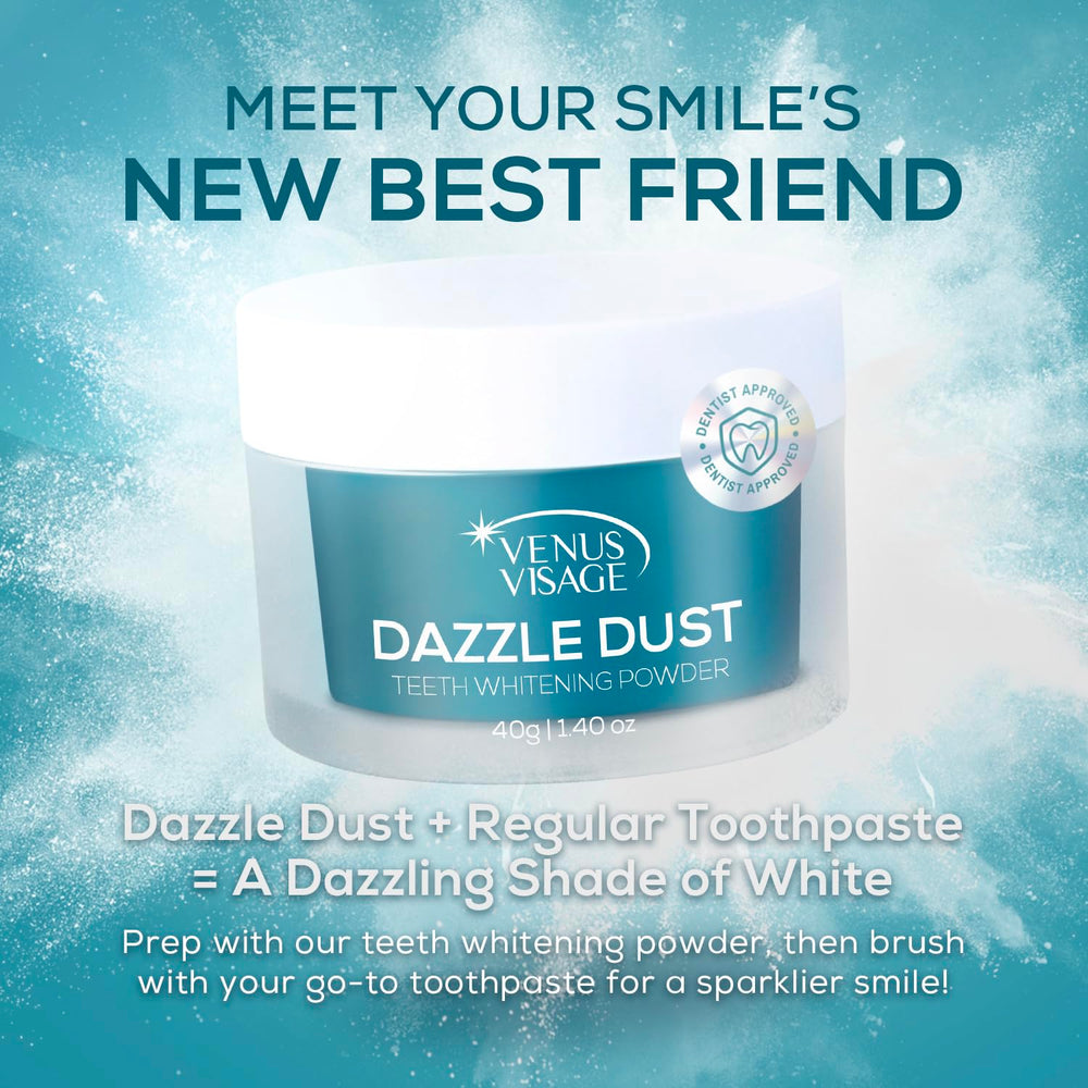 Step 1: Damp toothbrush dipped into the whitening powder