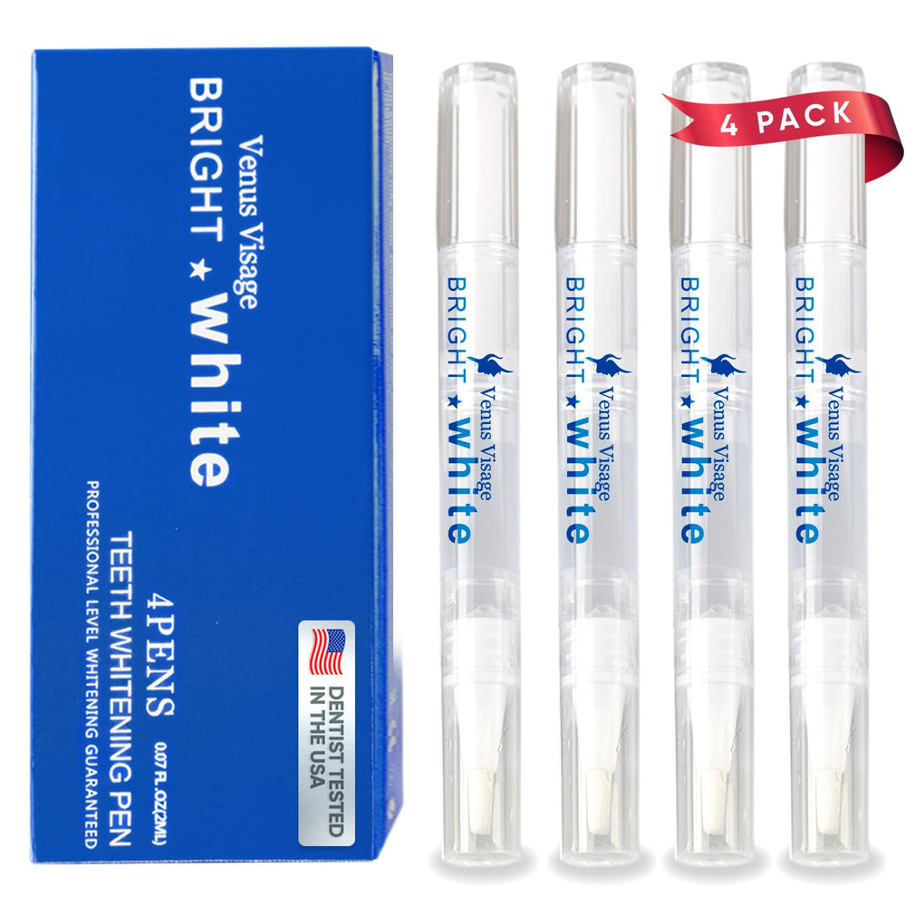 Venus Visage Teeth Whitening Pen 4-pack box and pens (mint)