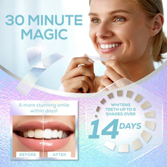 Flexible anti-slip whitening strips on teeth