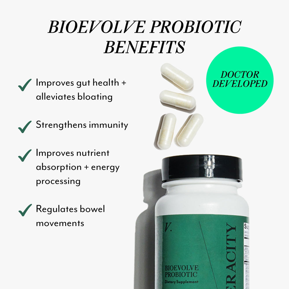 Close-up of Veracity probiotic capsules