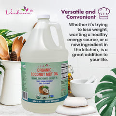Verdana Coconut MCT oil is colorless and odorless, ideal for smooth mixing in blends
