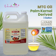 Back label of Verdana MCT Oil 1 Gallon container