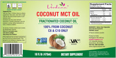 Unflavored Verdana MCT Oil 16 oz derived from coconuts