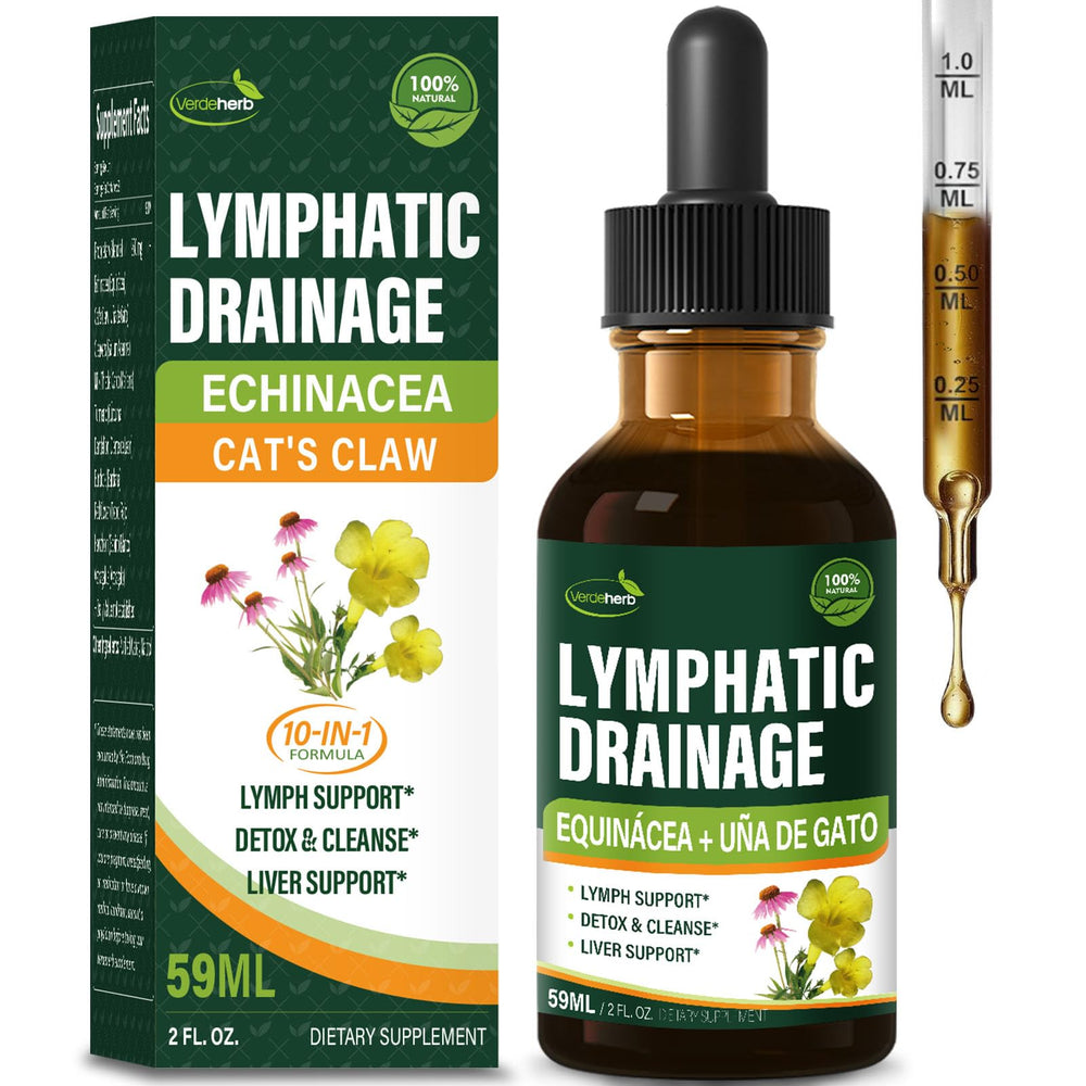Verdeherb Cleavers Lymphatic Drainage Drops bottle front view