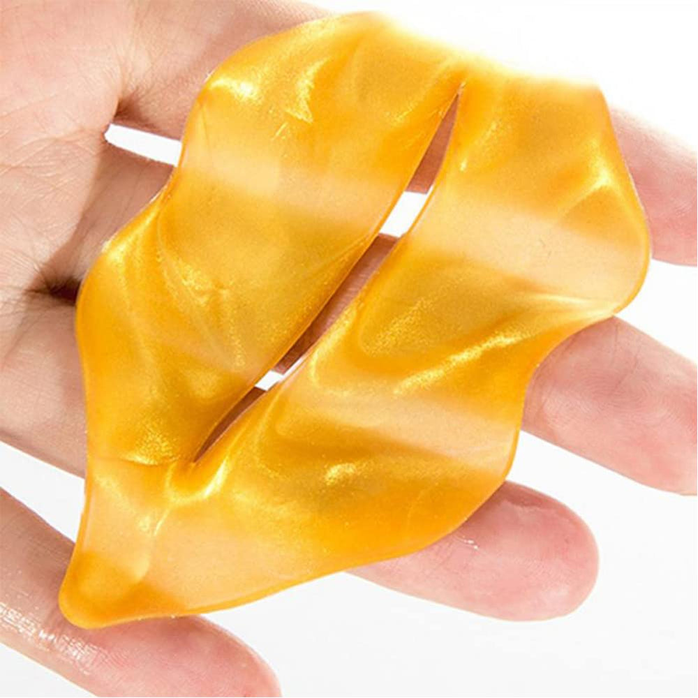 VERONNI 24K lip mask size 9.4 cm by 5.2 cm.