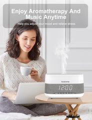 Digital alarm clock display on diffuser