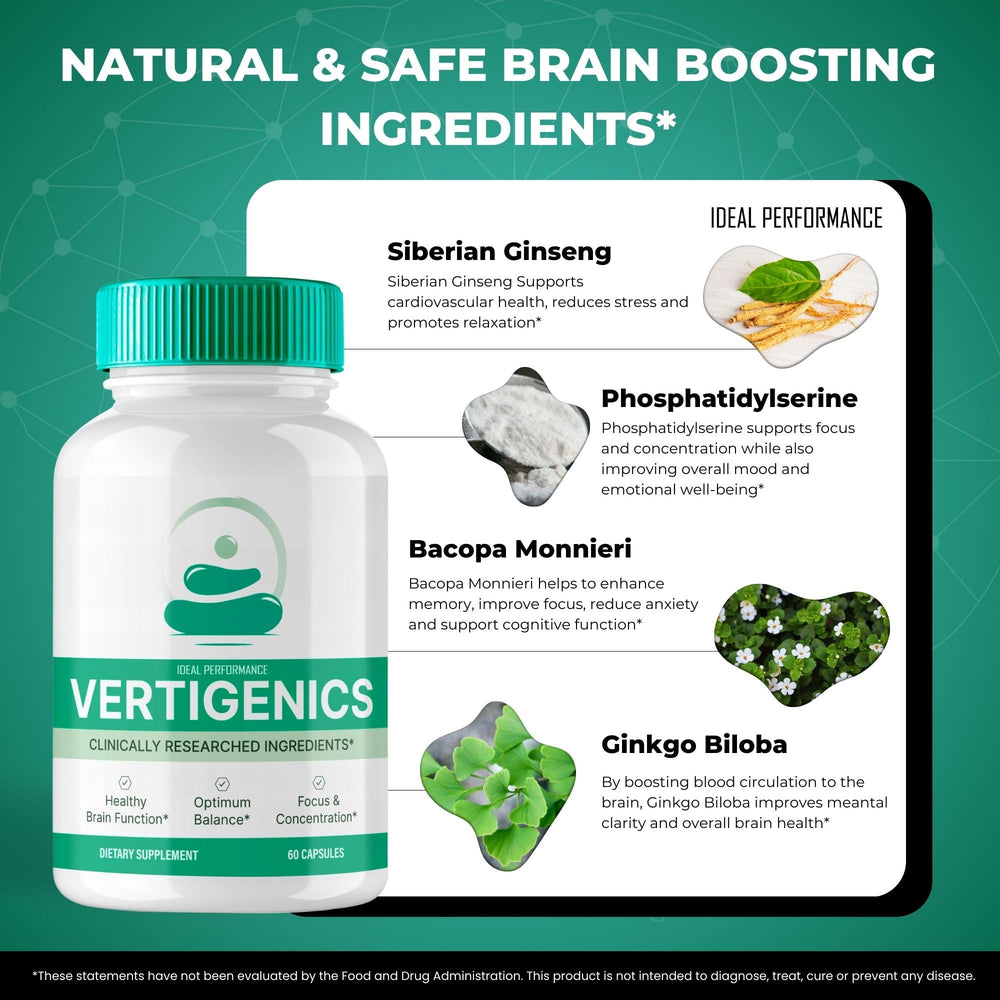 Person taking Vertigenics brain supplement for focus